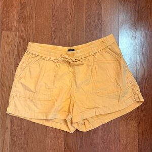 J. Crew Orange Linen Blend Shorts Relaxed Fit Lightweight. Size Medium